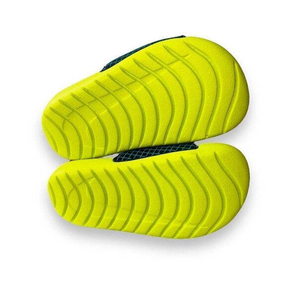 Nike Kawa Slide SE Black / Cyber / Aquamarine CW1658-001 Infant 7 - Picture 8 of 11